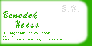 benedek weiss business card